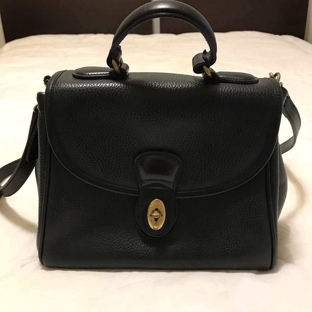 Coach Handle Top Crossbody Tote Bag Black